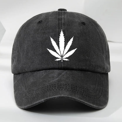 Maple Leaf Printed Retro Duckbill Baseball Hat