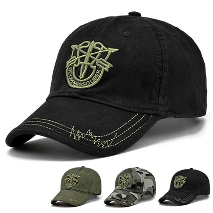 Unisex Shield Embroidery Baseball Caps
