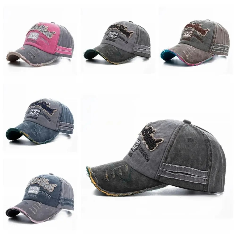 Vintage 1969 Letter Denim Baseball Cap