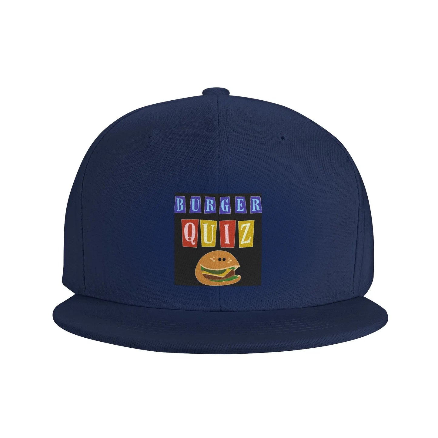 Burger Quizz Logo Streetwear Graphic Design Snapback Cap