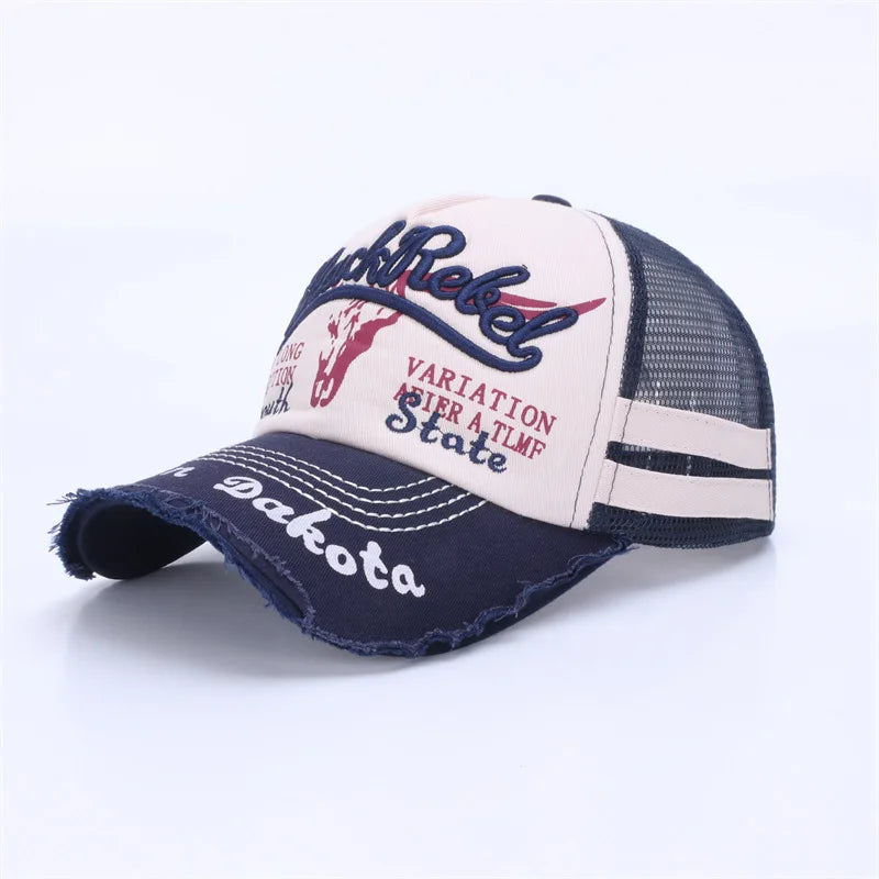 Retro Canvas Letter Baseball Cap