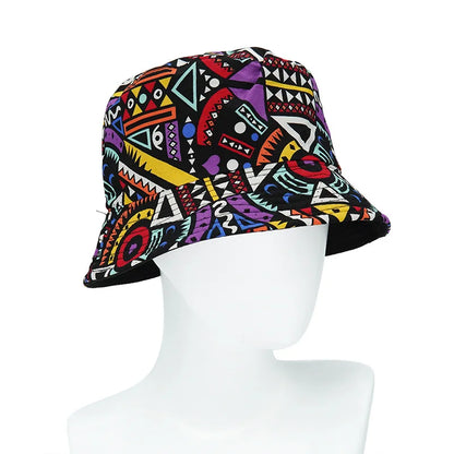 Unisex Letter Print Reversible Bucket Hat