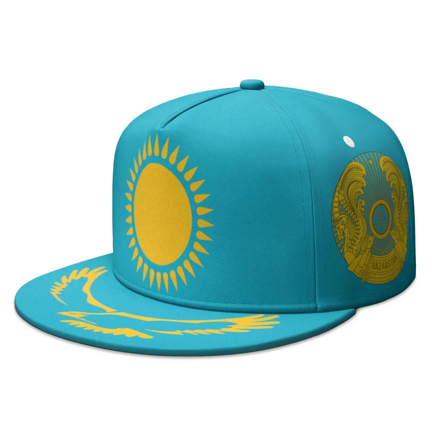 Kazakhstan Flag Custom Name Snapback Cap