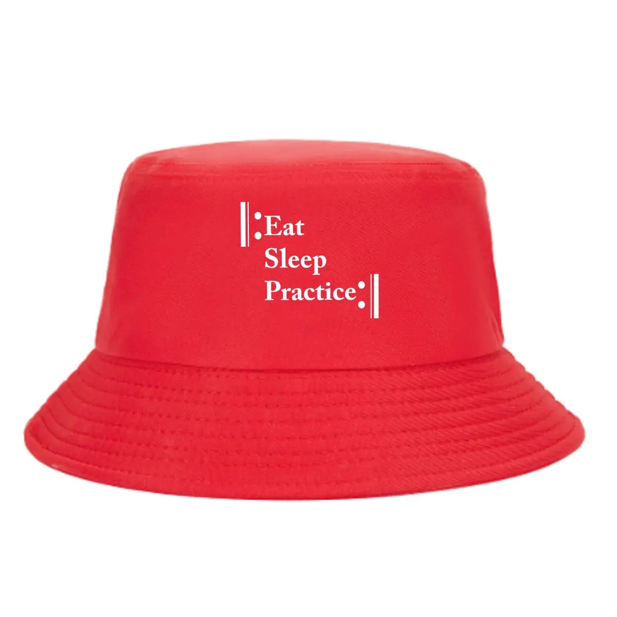 Eat Sleep Practice Minimalist Text Winter Bucket Hat