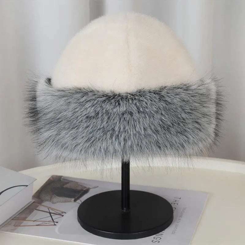 Winter Plush Fur Earflap Bucket Hat