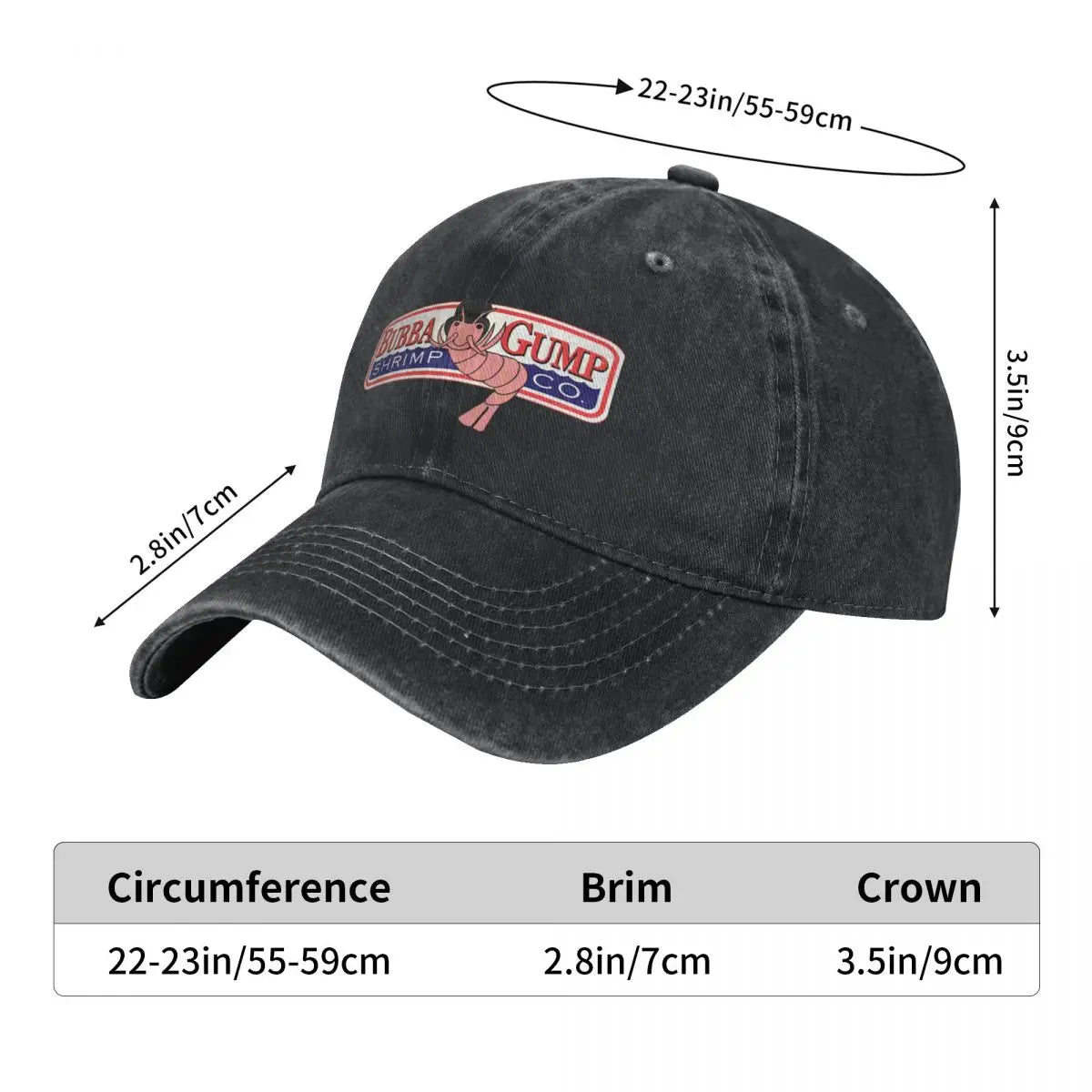 Bubba Gump Shrimp Seafood Trendy Baseball Cap