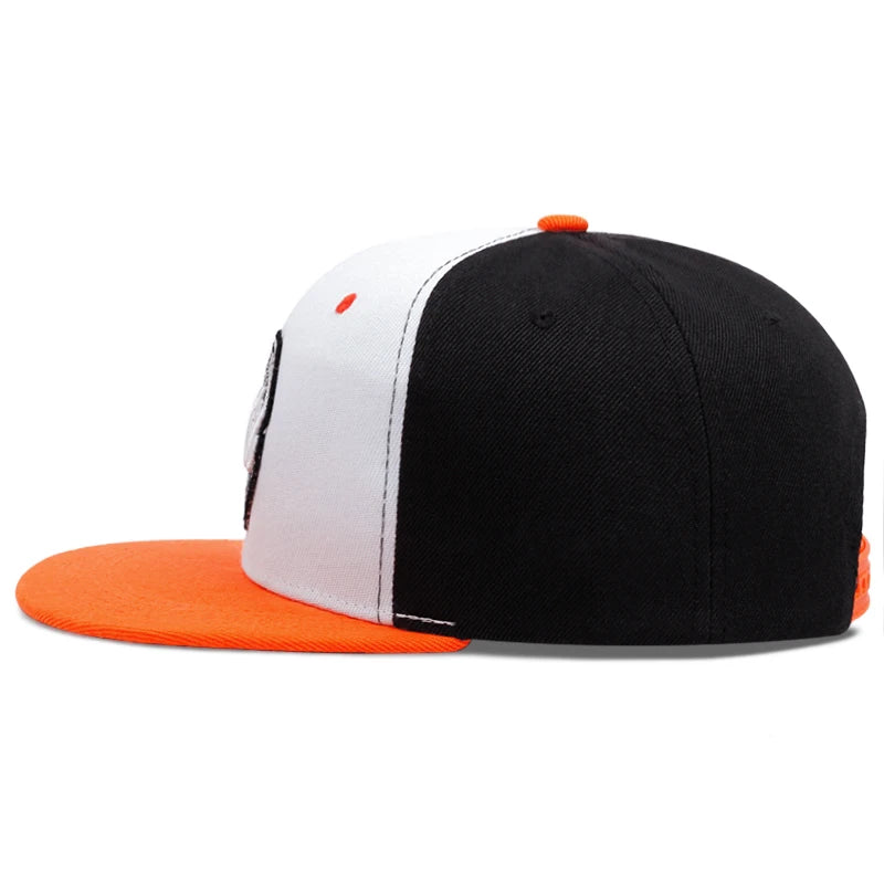 SOWT Circular Logo Color Block Streetwear Flat Brim Hip Hop Cap Unisex