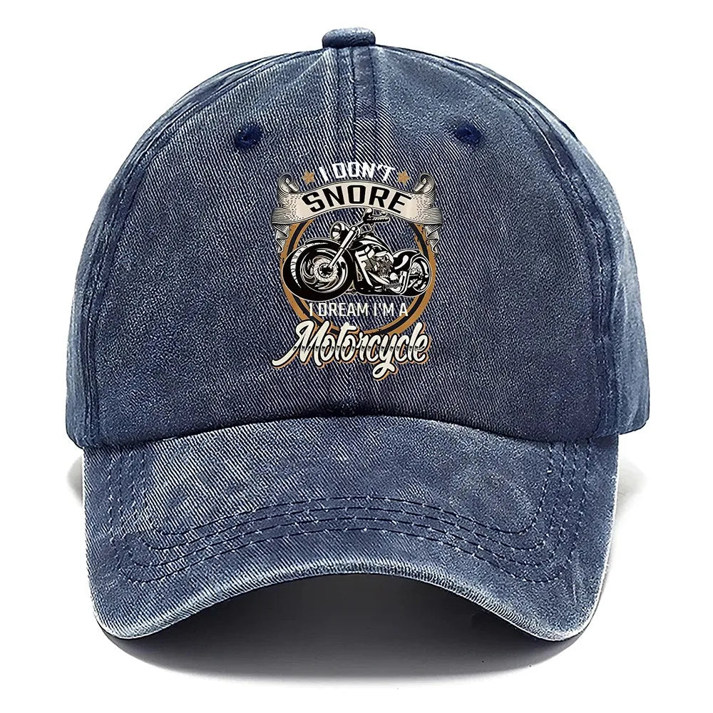 Motorcycle Dream Biker Distressed Cotton Baseball Cap