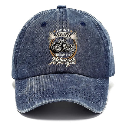 Motorcycle Dream Biker Distressed Cotton Baseball Cap