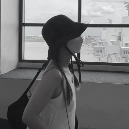 Korean Lace-Up Lightweight Fisherman Bucket Hat