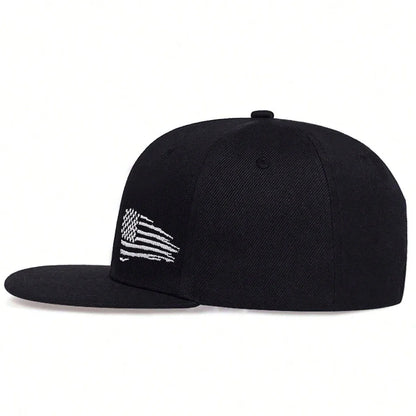 Unisex Side American Flag Embroidery Hip-hop Hats