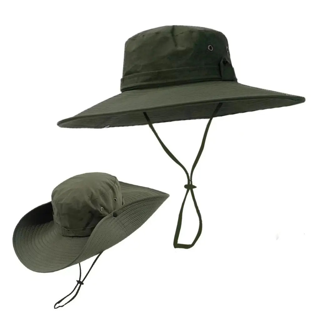 Unisex Waterproof Wide Brim Outdoor Panama Bucket Hat