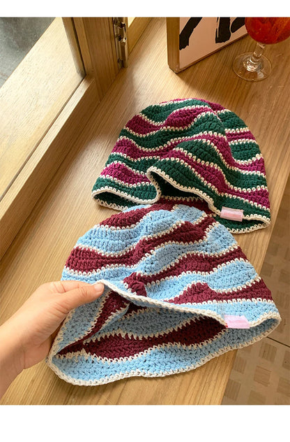 Women's Colorful Gradient Knitted Bucket Hat