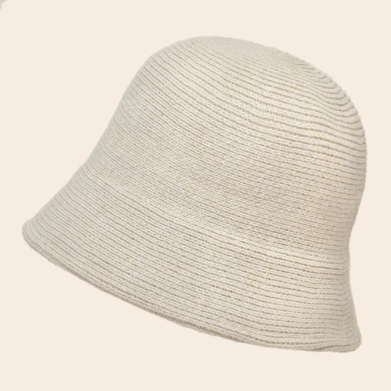 Korean Retro Knitted Winter Bucket Hat