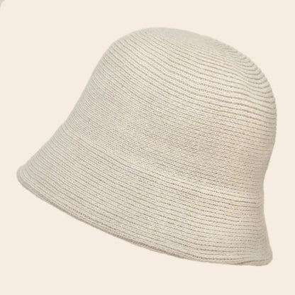 Korean Retro Knitted Winter Bucket Hat