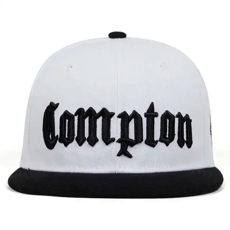 Unisex Compton Embroidered Hip Hop Snapback Cap