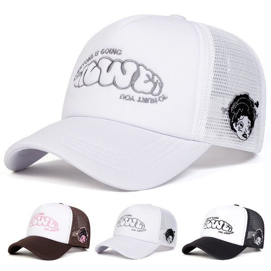 Unisex EVERYONE IS GOING Embroidery Baseball Net Caps