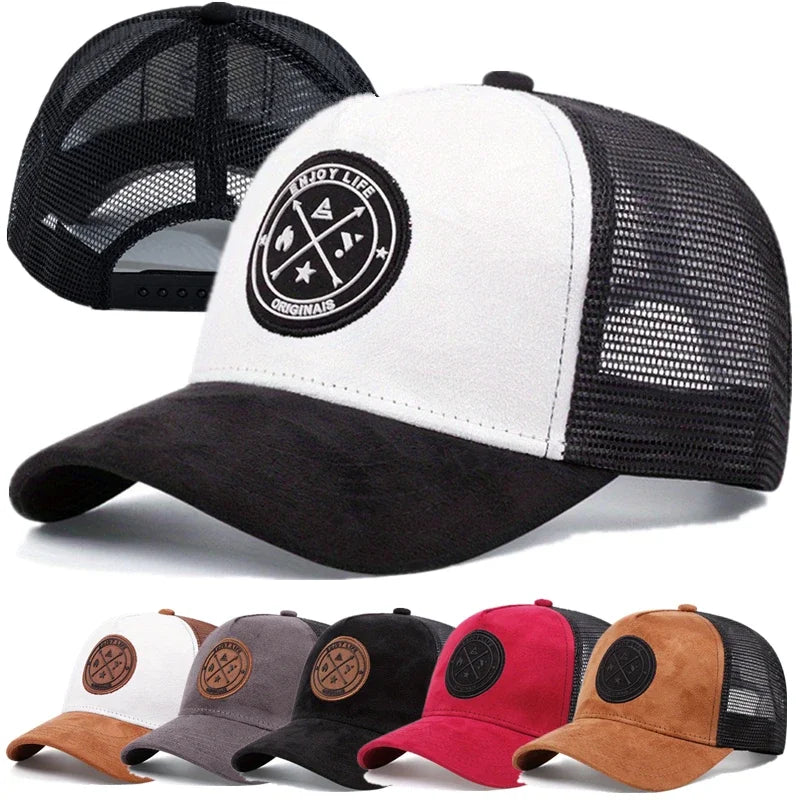 Unisex Embroidered Letter Patch Outdoor Baseball Cap
