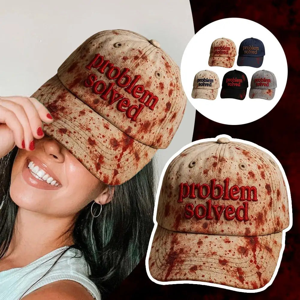 Problem Solved Embroidered Baseball Cap Unisex