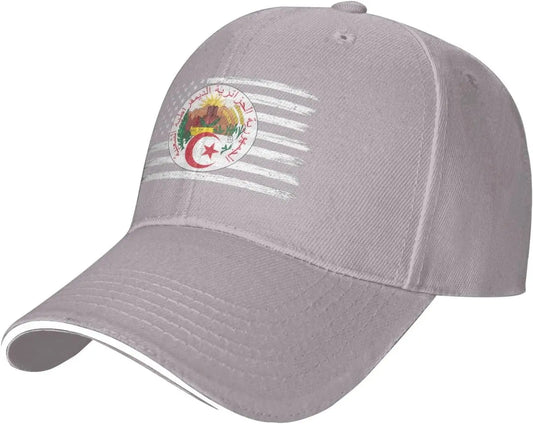Algeria Emblem Distressed Flag Baseball Cap