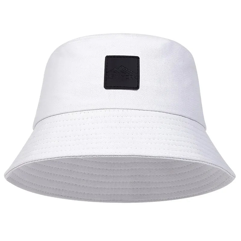 Unisex New York Leather Label Personality Bucket Hats