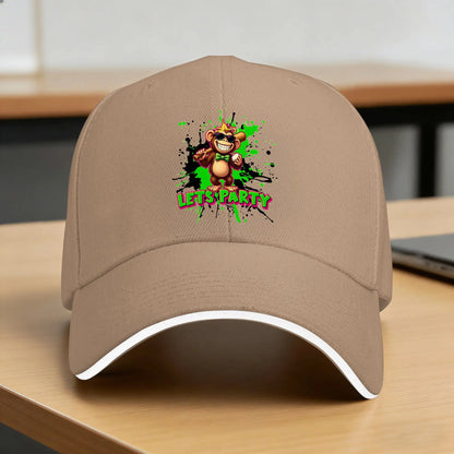 Party Animals Graphic Casual Outdoor Baseball Cap