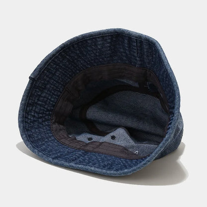 Unisex Solid Cotton Packable Bucket Hat