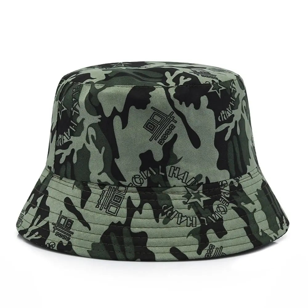 Camouflage Foldable Wide Brim Bucket Hat
