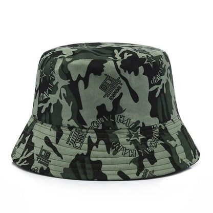 Camouflage Foldable Wide Brim Bucket Hat