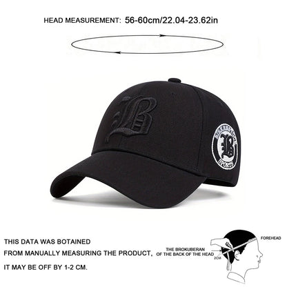 Unisex Gothic FLB Letter Embroidery Casual Baseball Cap