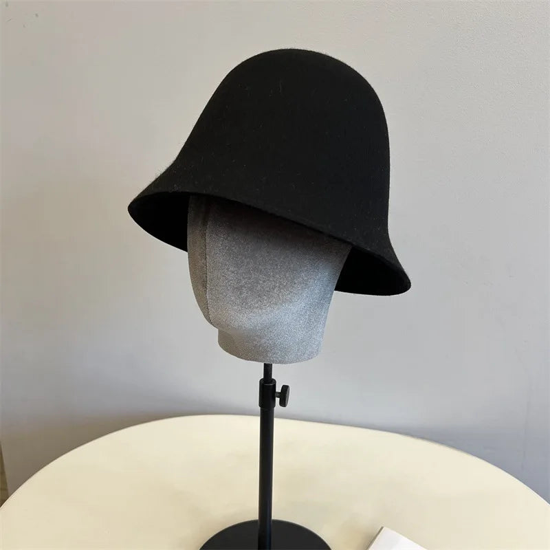 Vintage Elegant Wool Felt Warm Basin Hat