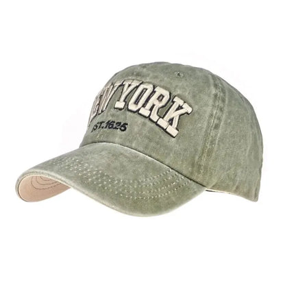 Unisex Vintage “New York” Embroidered Washed Baseball Cap