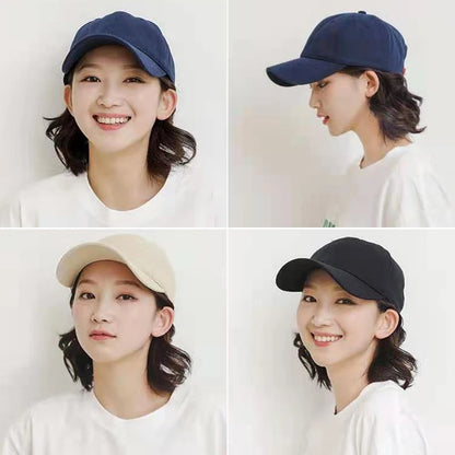 Unisex Plain Cotton Korean Style Baseball Cap