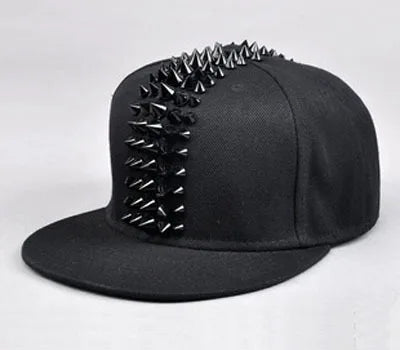 Five-Rivet Flat Brim Snapback Cap