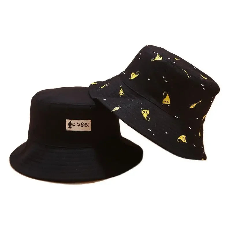 Double-Sided Wear Cotton Print Bucket Hat