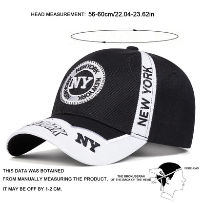 Unisex Letter Embroidered Adjustable Casual Baseball Cap