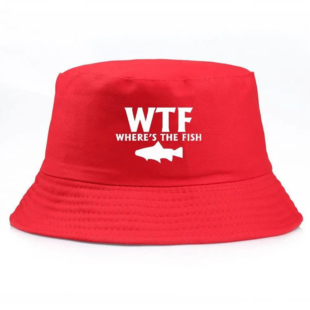 WTF Print Cotton Bucket Hat