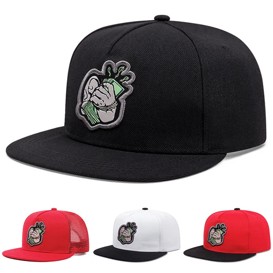 USD Embroidery Mesh Flat Brim Hip Hop Cap
