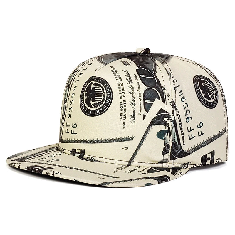 Printed Flat Edge Hip Hop Baseball Hat