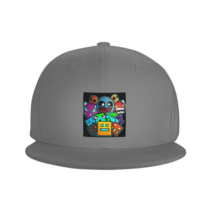 Geometry Dash Cute Geometric Game Graphic Snapback Cap