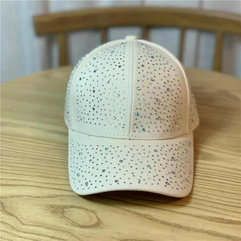 Women's Rhinestone Full Print Baseball Cap