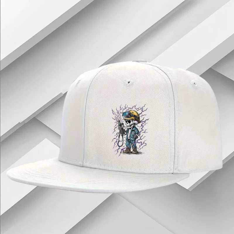 Electrician Skull Worker Street Snapback Cap