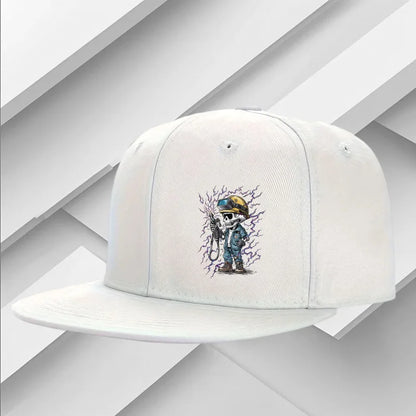 Electrician Skull Worker Street Snapback Cap