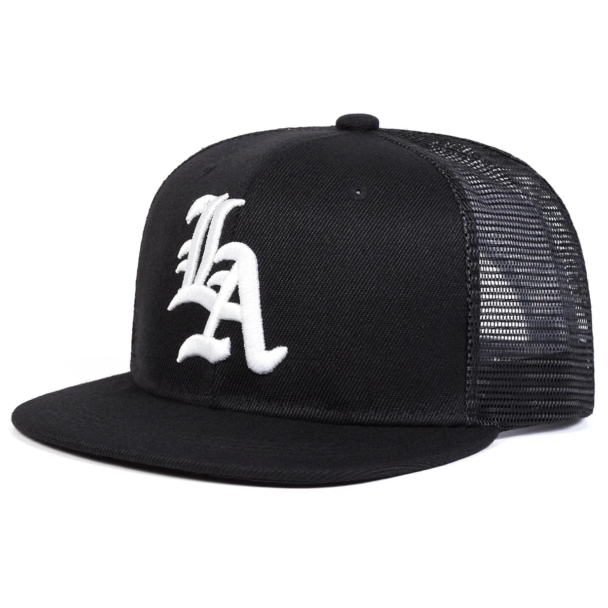 Unisex Gothic Letter LA Embroidery Hip-hop Net Hats