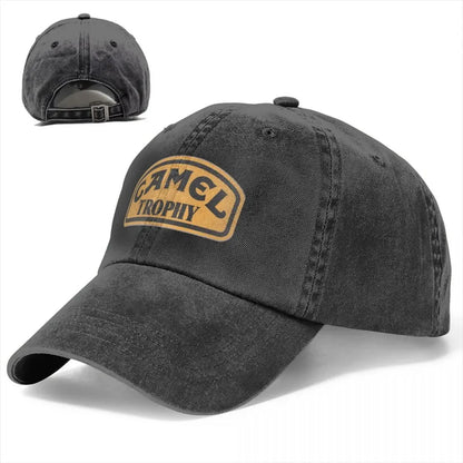 Camel Trophy Vintage Distressed Denim Baseball Cap