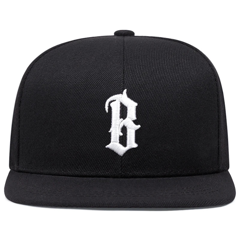 B Gothic Embroidery Hip Hop Street Dance Cap Unisex