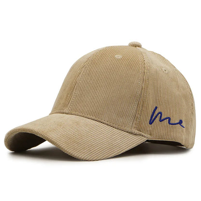 Oversize Corduroy Big Head Baseball Cap