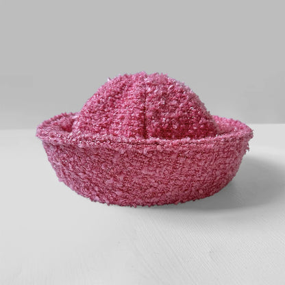 Plaid Turned-Brim Bucket Hat