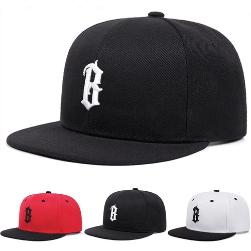B Gothic Embroidery Hip Hop Street Dance Cap Unisex