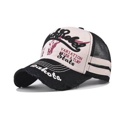 Retro Canvas Letter Baseball Cap